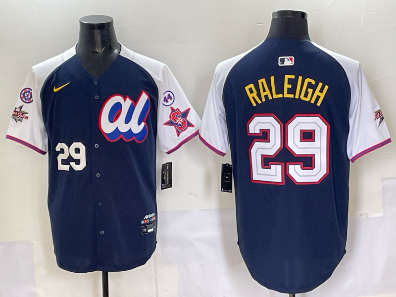 Men Seattle Mariners #29 Raleigh Blue MLB  All star Nike 2025 Jersey style 004->youth nfl jersey->Youth Jersey
